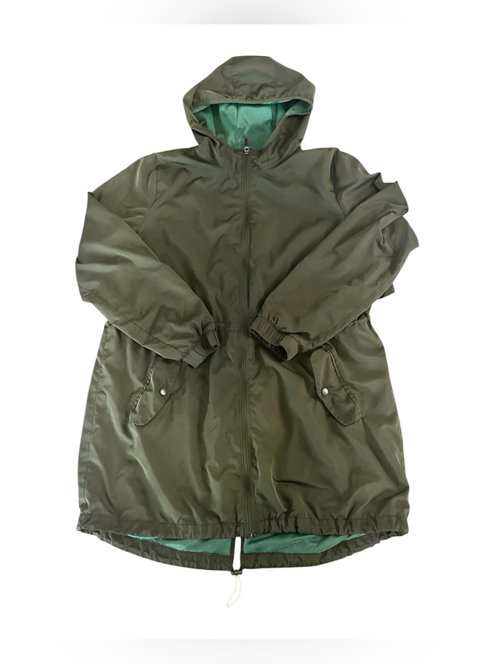 Old Navy Active Lightweight Hooded Anorak Jacket Olive Green L